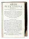 (LIMA--1702.) Marbán, Pedro. Arte de la lengua Moxa, con su vocabulario, y cathecismo.